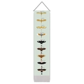 Vertical wall scroll art featuring a detailed fantasy dragon evolution guide and drawings - 32.5x130cm / Evolution Pterosaur Illustration (Style 1)