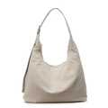 Minimalistische beige Hobo-Tasche mit großem Fassungsvermögen und verstellbarem Riemen - Gebrochenes Weiß