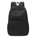 Lightweight black nylon outdoor backpack with large capacity for travel and hiking - Jet Black