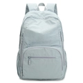 Lightweight light blue nylon outdoor backpack with multiple pockets and ergonomic straps - Aqua