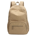 Lightweight khaki nylon outdoor backpack with large capacity and breathable straps - Earth Green