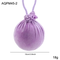 Purple velvet 10cm Christmas ball ornament with drawstring top for tree decoration - Small / Lavender