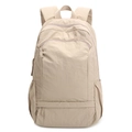 Waterproof beige nylon travel backpack with large capacity and multi-pocket design - Khaki