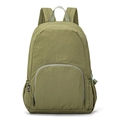 Zaino outdoor pieghevole verde oliva con striscia riflettente e nylon stropicciato - Verde