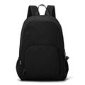 Zaino da viaggio pieghevole nero leggero con logo CLBD e tasche laterali esterne - Nero