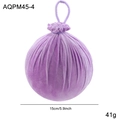 15cm purple flocked velvet Christmas ball ornament with hanging string for decoration - Large / Lavender