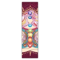 Macro detail of Zen series wall scroll featuring female silhouette and seven chakra symbols - 40x150cm / Seven Chakras Symbols (Style 2)