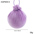 Purple velvet flocking Christmas ball ornament 18cm decorative hanging pendant for tree - Extra Large / Lavender