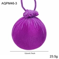 Purple velvet drawstring pouch for Christmas ornaments and jewelry storage 12cm size - Medium / Purple