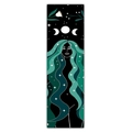 Detailed vertical wall tapestry featuring a mystical celestial girl and moon symbols - 40x150cm / Black Dark Green Hair Mystic Goddess Style (Style 6)