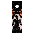 Detailed vertical illustration of star-girl art tapestry with peach skin velvet texture - 40x150cm / Black Starry Body Pink Hair Goddess Style (Style 10)