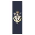 Modern celestial tapestry with moon and sun art on dark blue peach skin fabric - 40x150cm / Deep Blue Mystic Celestial Planets Goddess Style (Style 12)