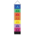 Vertical bohemian 7 Chakra tapestry with lotus patterns and tassels for yoga wall decor - Colorful Square Yoga Seven Chakra Style (Style 10)