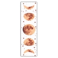Detailed moon phases tapestry showing five lunar stages in warm orange texture - 40x150cm / Orange Texture Moon (款式1)