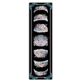 Vertical moon phase tapestry with floral botanical details and butterfly accents - 40x150cm / Black Floral Moon Phase (Style 7)
