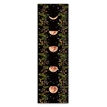 Vertical lunar cycle tapestry with botanical and floral motifs in bohemian style - 40x150cm / Bohemian Garden Moon Phase (Style 9)