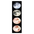 Vertical wall tapestry detail showing four watercolor planets with artistic textures - Gradient Tone Artistic Planets Style