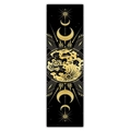Detailed close-up of celestial moon phase tapestry with gold foil starry pattern - 40x150cm / Black Gold Galaxy (Style 19)