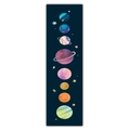 Vue détaillée de l'affiche verticale des planètes du système solaire avec texture aquarelle - Style Huit Planètes Aquarelle Bleu Profond