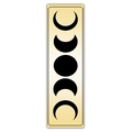 Vertical lunar cycle wall tapestry with five black moon phases on a beige canvas background - 40x150cm / Beige Boho Moon Phase (Style 23)