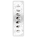 Detailed view of moon phase tapestry showing mystical symbols and star patterns - 40x150cm / Astrology Symbol Moon Phase (Style 25)