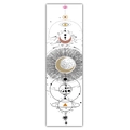 Vertical detail of lunar eclipse tapestry with bohemian sun and moon phases design - 40x150cm / Style 11