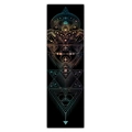 Detailed view of bohemian lunar eclipse tapestry featuring geometric celestial patterns - 40x150cm / Style 14