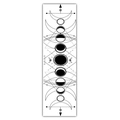 Bohemian moon eclipse phases wall tapestry with geometric lines for home decor - 40x150cm / Style 15