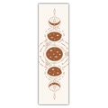 Detailed macro view of the celestial lunar phase patterns on Bohemian wall tapestry - 40x150cm / Style 16