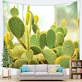 Close-up of vibrant cactus print fabric showing high-quality stitching and HD detail - HD Cactus Photography (Style 11)
