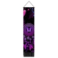 Colorful dreamcatcher wall tapestry with purple butterflies and starry sky patterns - 32.5x130cm / Purple Butterfly Galaxy Dreamcatcher (3)