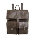 Vintage Damen Rucksack aus braunem PU-Leder mit großem Fassungsvermögen und Multifunktion - Braun