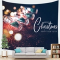 Christmas tree tapestry for bedroom decor with festive lights and navy blue background - Blue Festive Light Spots (Style-10)