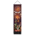 Tela decorativa verticale con acchiappasogni piume e scritta Follow your Dream da muro - 32.5x130cm / Modello 1