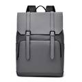 Waterproof dark grey travel backpack for men with buckle closure and laptop compartment - Gray