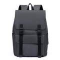 Zaino porta PC aziendale grigio scuro impermeabile con chiusura a fibbia e multitasca - Grigio