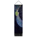Tapiz de pared noche estrellada con diosa abrazando la luna y borlas negras - 32.5x130cm / Diosa Abrazando la Luna (Estilo-2)
