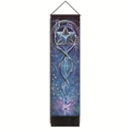 Tapiz vertical de meditación con geometría sagrada y nebulosa espiral de ADN - 32.5x130cm / Estilo Estrella de Melquisedec y Espiral de ADN (Estilo-1)