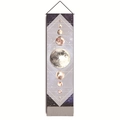 Arazzo da parete con fasi lunari su sfondo cielo stellato e design geometrico - 32.5x130cm / Stile della Fase Lunare del Cielo Stellato Viola Profondo (Stile-1)