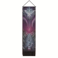 Vertical bohemian meditation tapestry with surreal mountain landscape and black tassels - Fantasy Nature Landscape (Style-5)