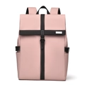 Pink minimalist business laptop backpack with waterproof coating and buckle closure - Pink