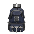 Taktischer Outdoor-Rucksack mit Rautenstruktur und modularen Aufbewahrungsfächern - Blau