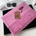 Pink purple tassel scarf made of soft cashmere-like fabric with elegant fringe edge - 70*200cm / No.39 Rose Purple