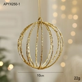 10cm gouden glitter holle kerstbal ornament voor feestelijke boomdecoratie - Goud