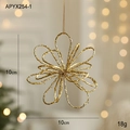 3D-glittergouden bloemornament voor kerstboomdecoratie, met een diameter van 10 cm - Gouden bloemencluster