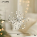 Zilveren glitter holle ster kerstboomhanger voor feestelijke decoratieve sfeer - Zilveren Infinity Bloembal