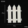 White plastic Christmas tree fence 21x15cm detachable garden edging for holiday decor - Style B (BZL002) / White