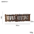 Weihnachtszaun aus Naturholz mit Rinde, Größe 35,5x10x2,2 cm, Gewicht 192g - 35cm Stil A Zweigzaun (ABXW10-1)