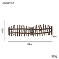 Faltbarer Weihnachtszaun aus Naturholz mit Juteseil, Größe 63x15x4cm für Deko - 63cm Stil A Zweigzaun (ABXW10-2)