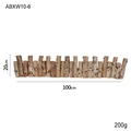 Foldable natural wood branch Christmas fence decoration, size 20cm x 100cm, rustic brown - 100cm Rattan Style Fence (ABXW10-6)